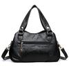 Vintage Soft Leather Handbag Women's Commuter Multi-Layer Large Capacity Shoulder Crossbody Bag
