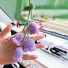 Cute Hand Knitted Bell Flower Car Accessories for Women, Car Mirror Hanging Accessories, Rear View Mirror Hanging Pendant