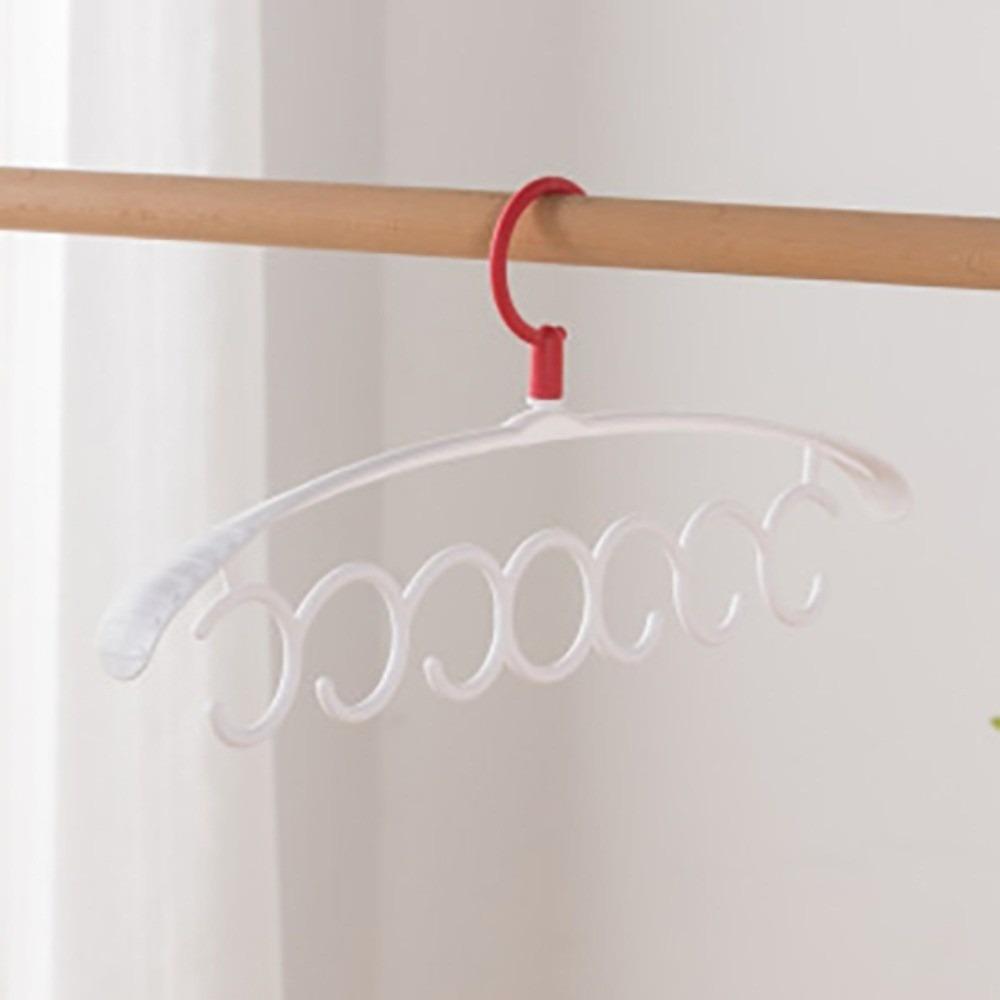 

New Multifunctional Clothing Storage Rack Space-saving Reusable Continuous Hanger Plastic Closet Organizer for Tank Top Skirt белый