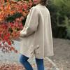 Women's Casual Collar Wool Coat with for Winter