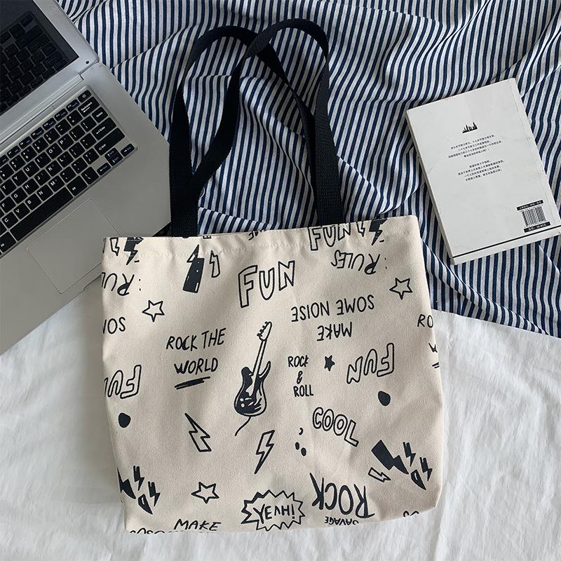 New Canvas Shoulder Bag - Women's Large Capacity Retro Ulzzang College Bookbag for Autumn/Winter