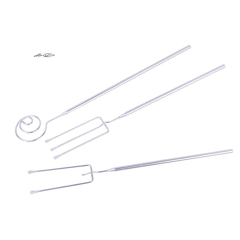 Edelstahl Langes Handteil Süßigkeiten-Dippgabel Unregelmäßige Form Schokoladenfondue Kulinarisches Dekorationswerkzeug für Käsekuchen