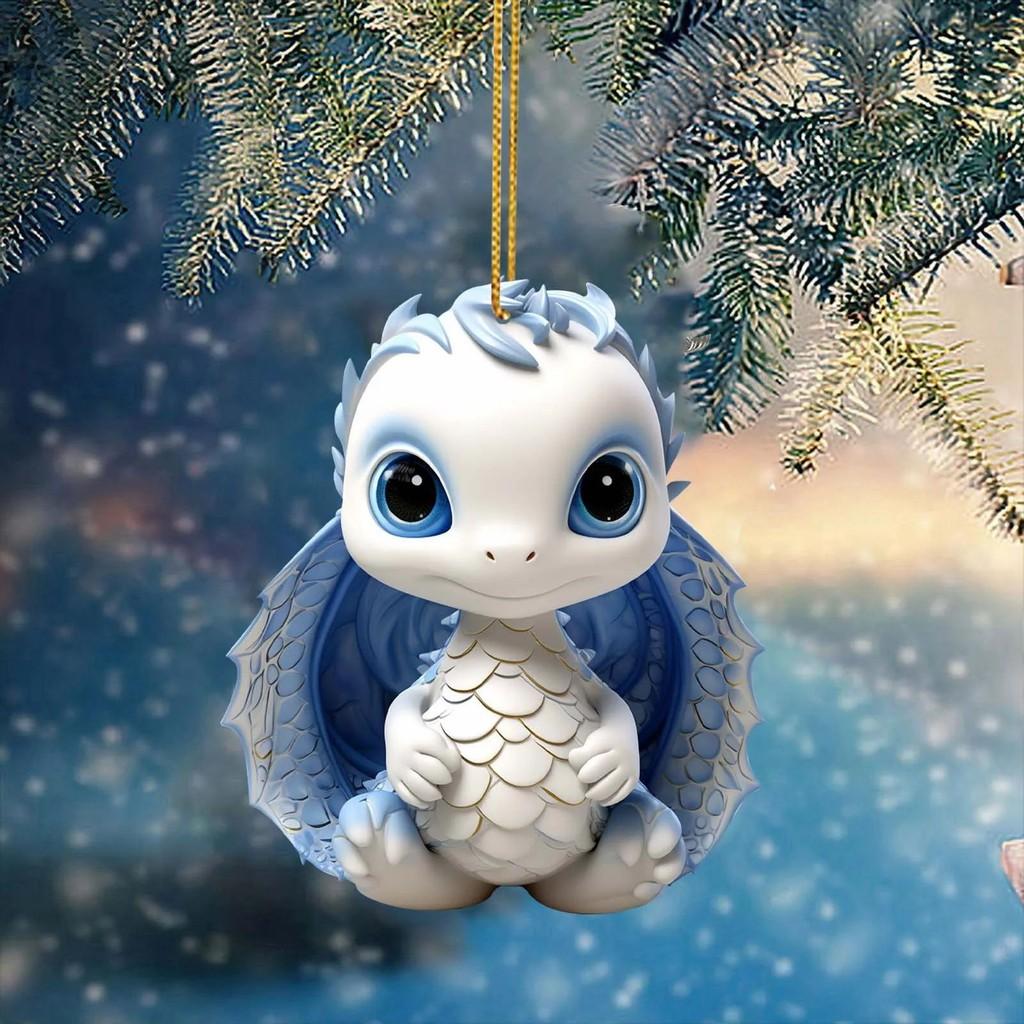 

Delightful Acrylic Dragon Egg Pendant For Holiday Tree And Unique Car Interior Decoration красный