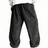 Men's Loose-fitting Color Drawstring Corduroy Casual Pants With Straight Leg