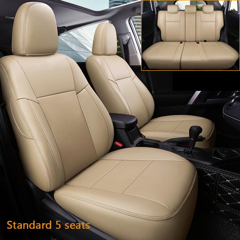 Original Car 1: 1 Design Car Seat Covers For Toyota RAV4 2013-2018 Full Covered Cushion Car Seat Protective Cover Auto Parts