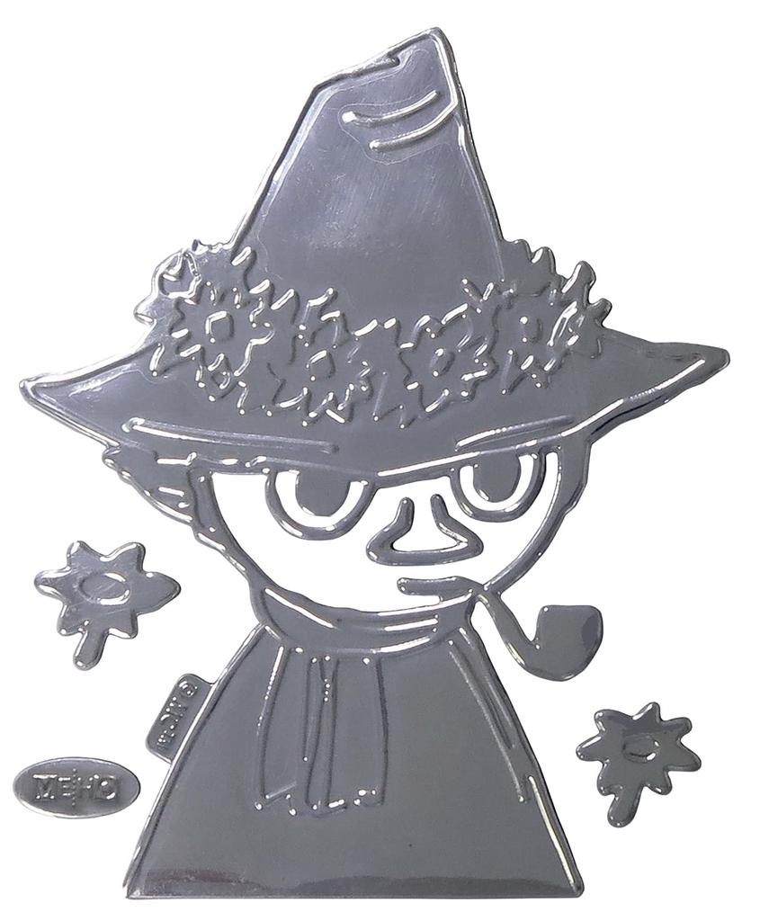 Meiho Moomin Snufkin Emblem FS077 Sticker, Silver,