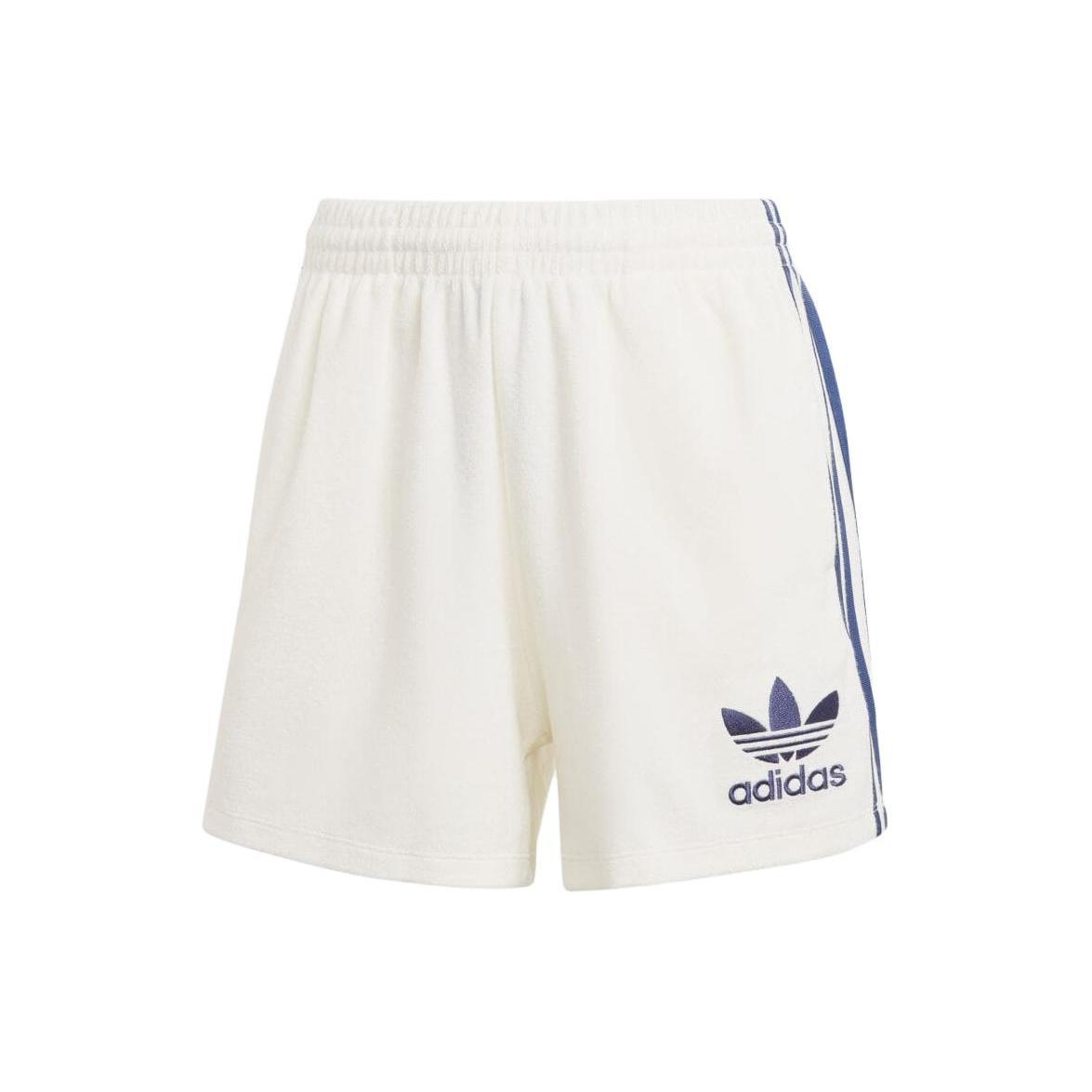 (WMNS) adidas Terry Shorts Asia Sizing White Blue Women s IT9841 XXS