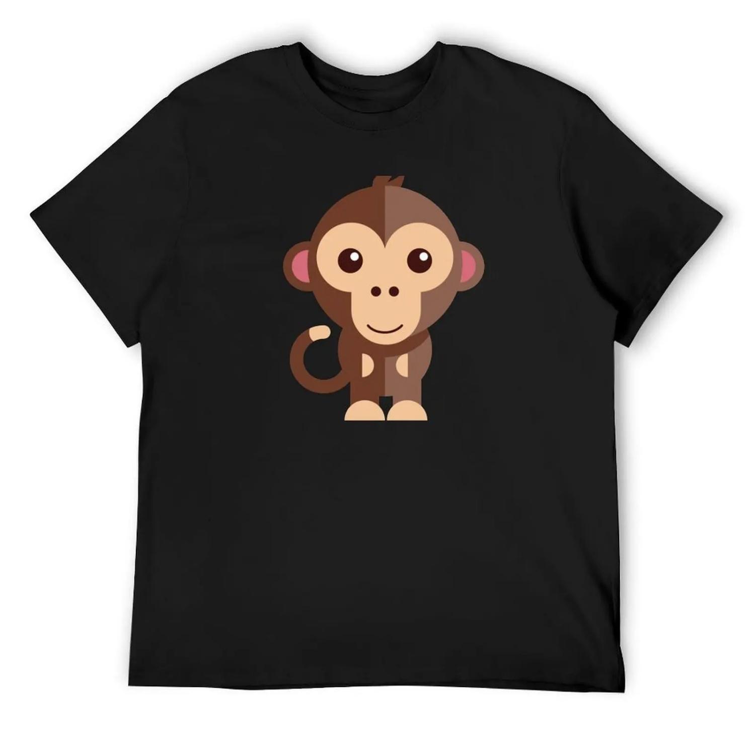 

Cute Monkey T-Shirt oversizeds graphic tee shirt summer tops mens t shirts top quality XXXXXL чорний