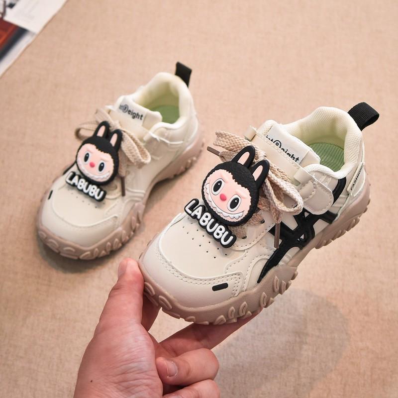 Youth style shoes Lightweight Anti-Slip Kids Sneakers Girls Boys Toddler Casual Sport Shoes With Sole Rubber PU Upper Fall
