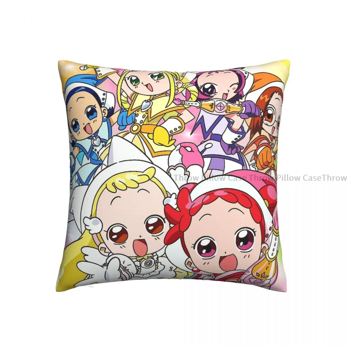 

Чехол для подушки из полиэстера с изображением ведьм, волшебный DoReMi, аниме, гостиная, автомобиль, декоративная дышащая наволочка 66x66cm