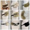 Y2K Furry Waistband Rhinestone Plush Waist Belt Fashion Leather Fur Belt  Daily