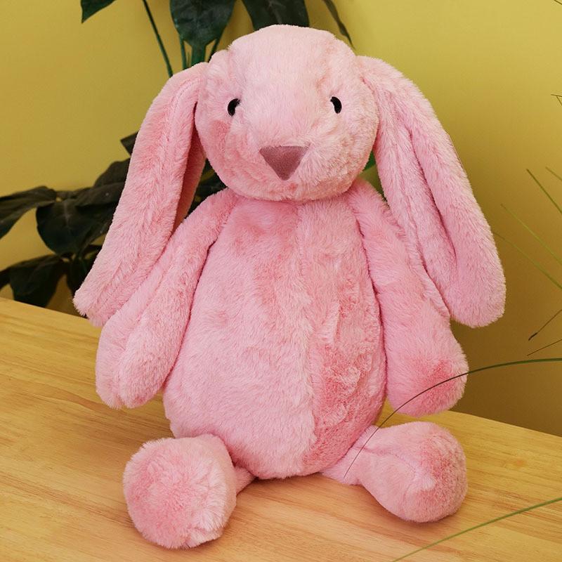 Rabbit Shy Adorable Plush Toy Soft Short Fur Stuffed Animal For Playtime Kids