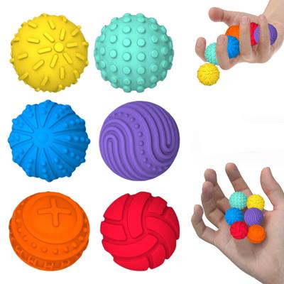 4/6 buc bile senzoriale magnetice din silicon, portabile, pentru călătorii, anxietate, stres, ameliorarea stresului, minge colorată