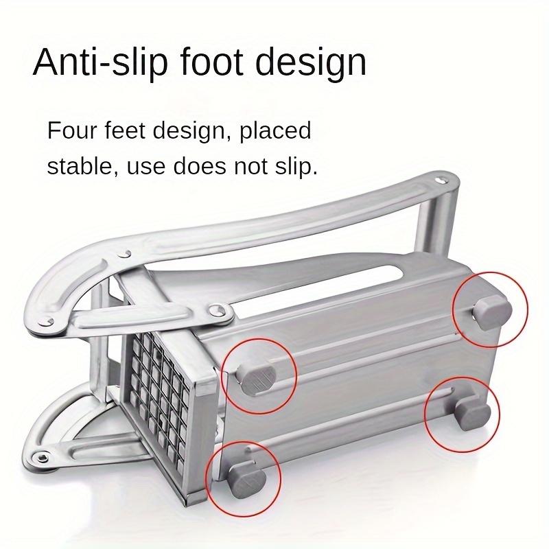 Stainless Steel French Fry Cutter , Manual Hand Powered Vegetable , Fruit Slicer with Adjustable Blade for Potatoes, Onions, Carrots