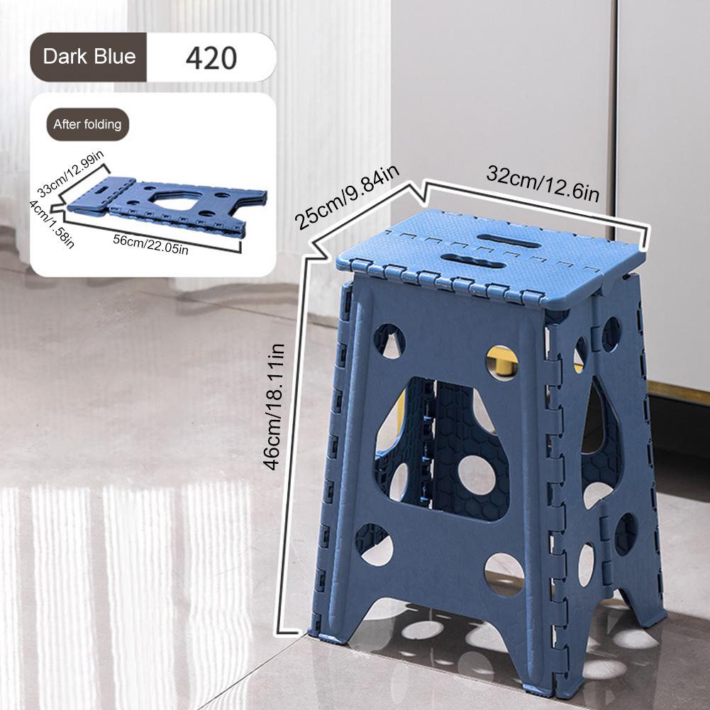 18 Inch Outdoor Picnic Camping Folding Chair Portable Travel Seat Heavy Duty Stepping Stool Household Foot Pedal for Kitchen Dor