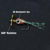 10Pcs Propeller Sequins Fly Bait Rotating Metal Spinner Lures for Fly Fishing Insect Lures Effective Trout And Bass Fishing Lure