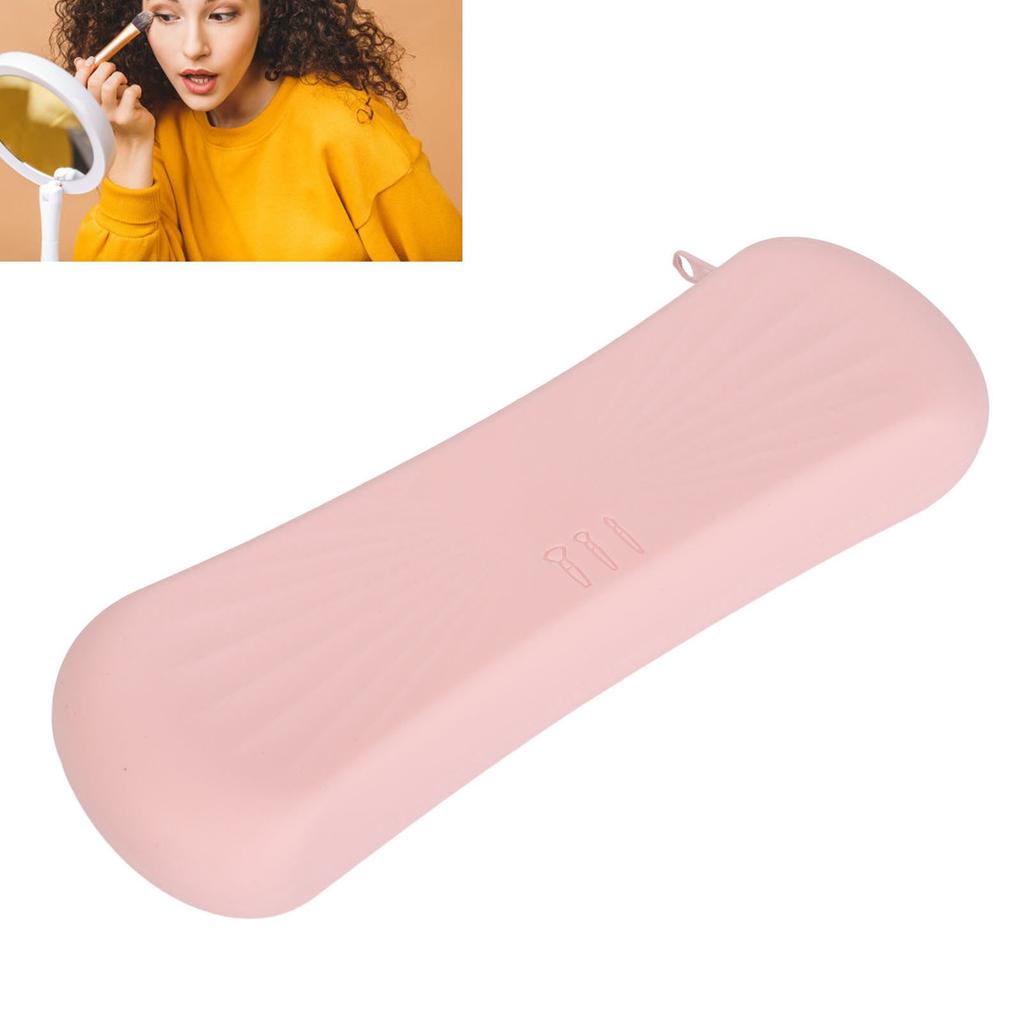 Silicone Makeup Brush Holder Multipurpose Large Capacity Dustproof Portable Travel Cosmetic Brushes
