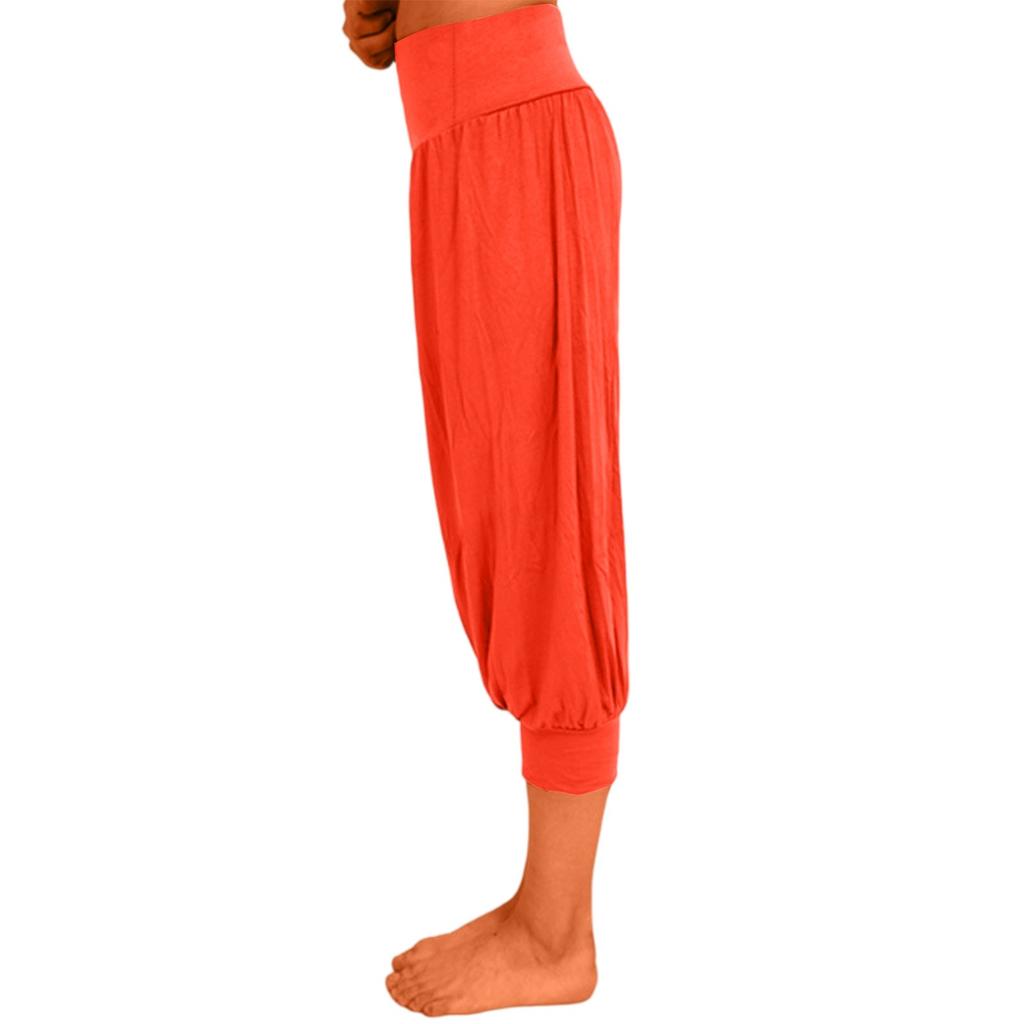 Women's Solid Color Loose Casual Yoga Seven-inch Wide-leg Pants