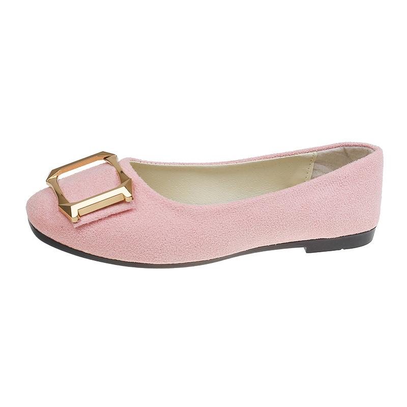 Damskie Buty Styl Wiosna i Jesień Kwadratowy Nosek Ozdobna Klamra Mokasyny Codzienne Płaskie Buty, Wszechstronne Buty dla Kobiet, Do Użytku Profesjonalnego