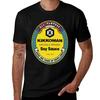 Camiseta Negra de Algodón Divertida de Manga Corta Ideal para Hombre con Diseño de Impresión de Salsa de Soja Kikkoman para Todo Uso