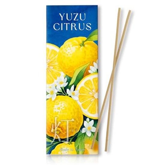 Citrus breeze dissolves into tranquil aroma. Incense Yuzu approximately 60 sticks made Japan aroma naturally derived Awaji Island produced lemon musk