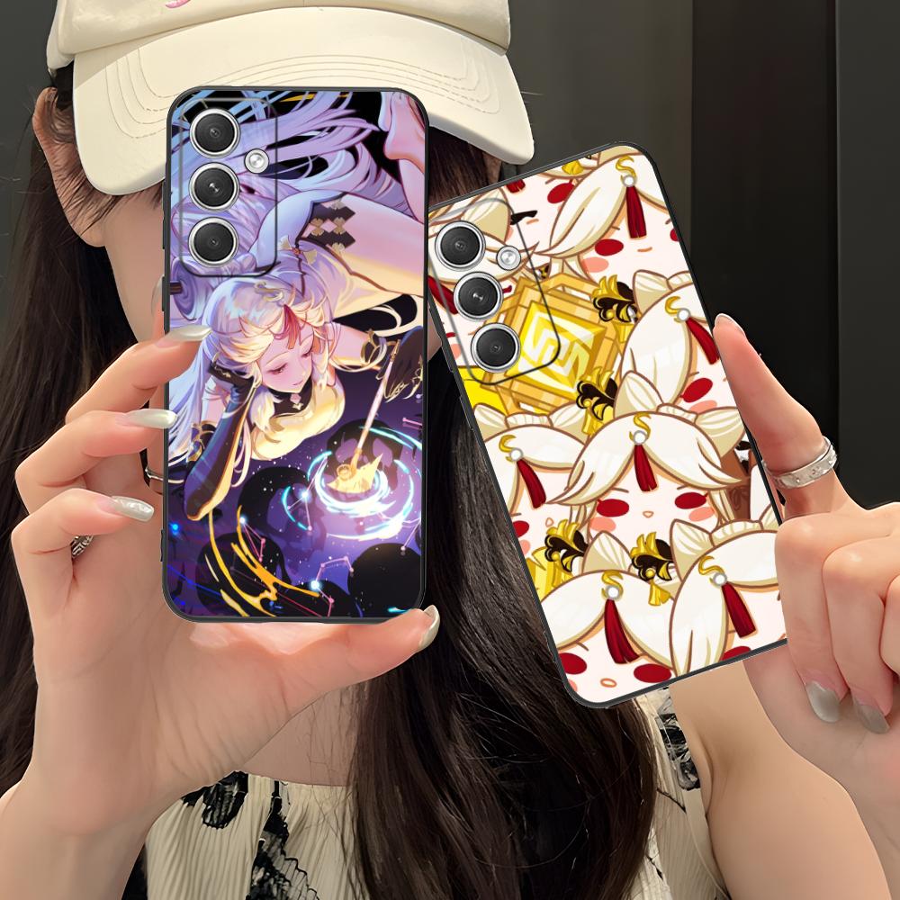 Game GI Ningguang Matte TPU Mobile Phone Case for Samsung Galaxy S26 S25 S24 S23 S22 S21 S20 Note20 Plus FE Ultra Colorful Cover