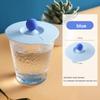 Cup Cover Non-toxic Silicone Round Universal Water Cup Lid Anti-dust Coffee Mug Sealed Cap With Spoon Holder Heat-Resistant Lid