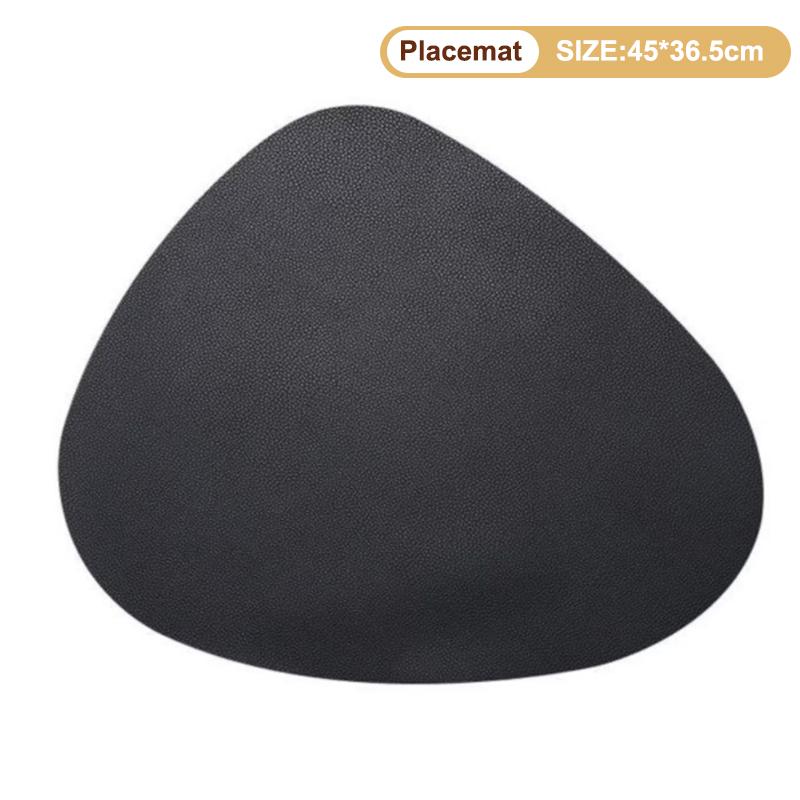 Double-Sided Pu Leather Placemat Teacup Coasters Waterproof And Oil-Proof Table Mats Western Restaurant Heat-Insulating Mats