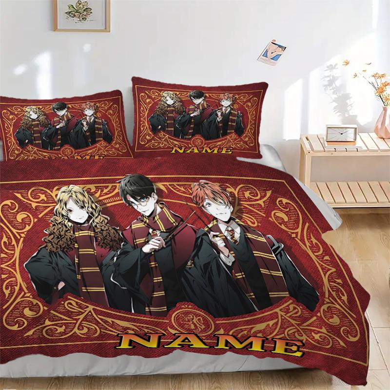 Custom Textile Magic World Bedding 3 Piece Set HD Print Duvet Cover Pillowcases for Teens Adult Bedroom Decoration