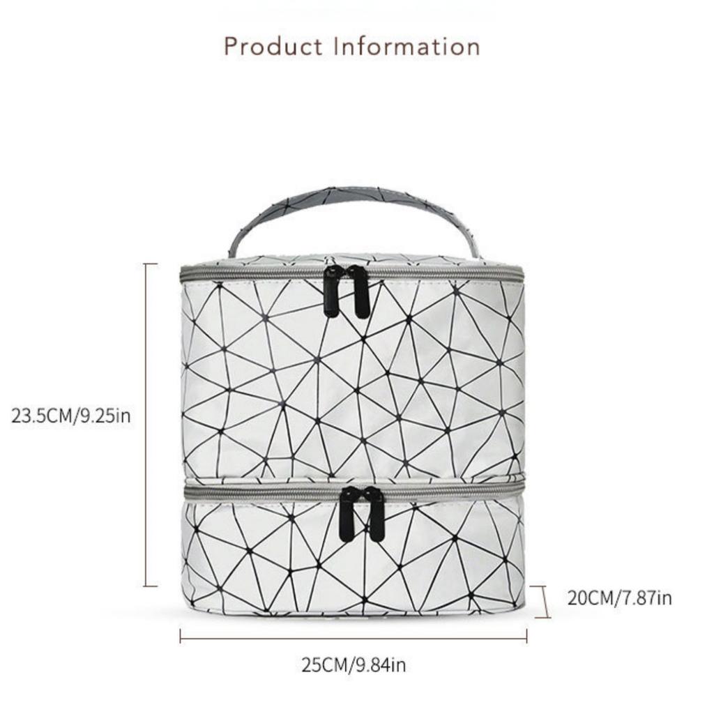 Portable Double-layer Nail Polish Storage Bag Organizer Travel Essential Oil Storage Box Multi-function Storage Bag