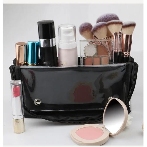 Professional Makeup Brush Bag Large Capacity Clear Portable Stand Up Easy Clean