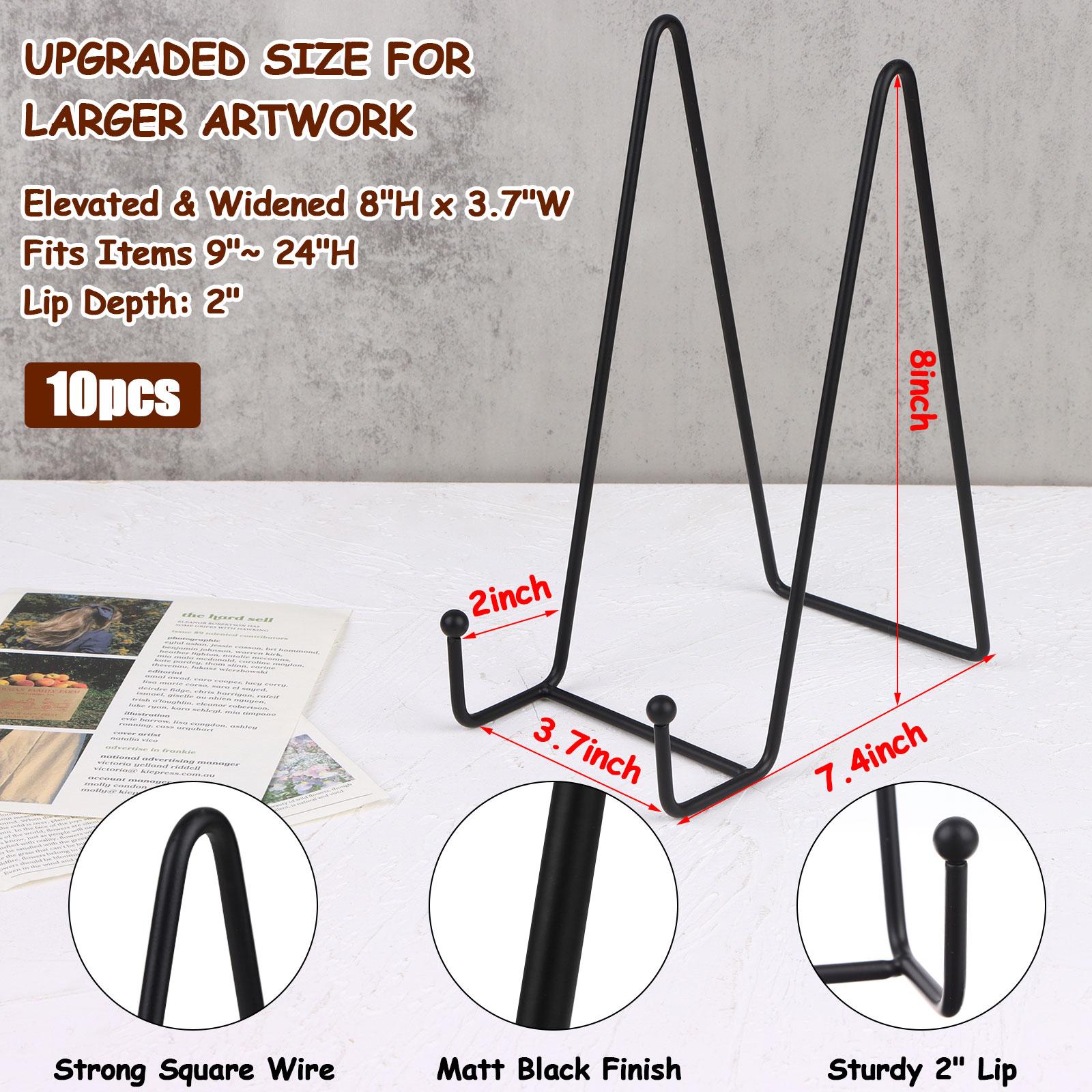 

10 Pack 8 Inch Plate Stands For Display Iron Plate Holders Easel Display Stand Metal Wire Frame Holder For Decorative Plate Dish 1 чёрный