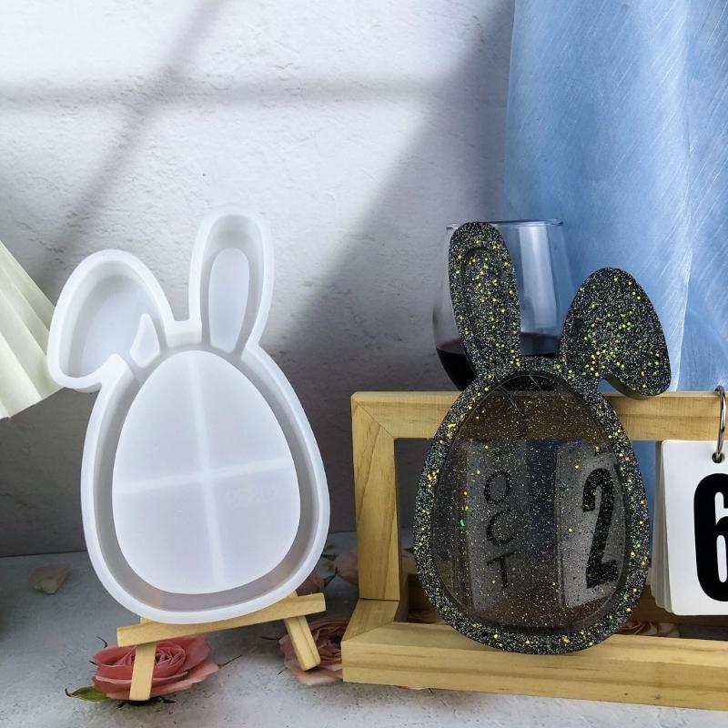Creative Silicone Tray Molding Rabbits Ear Easy Demolding Moulds Silicone Crafting Molds Suitable for Home Projects