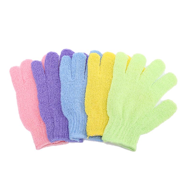 5 Pcs Shower Bath Gloves Exfoliating Wash Skin Spa Massage Scrub Body
