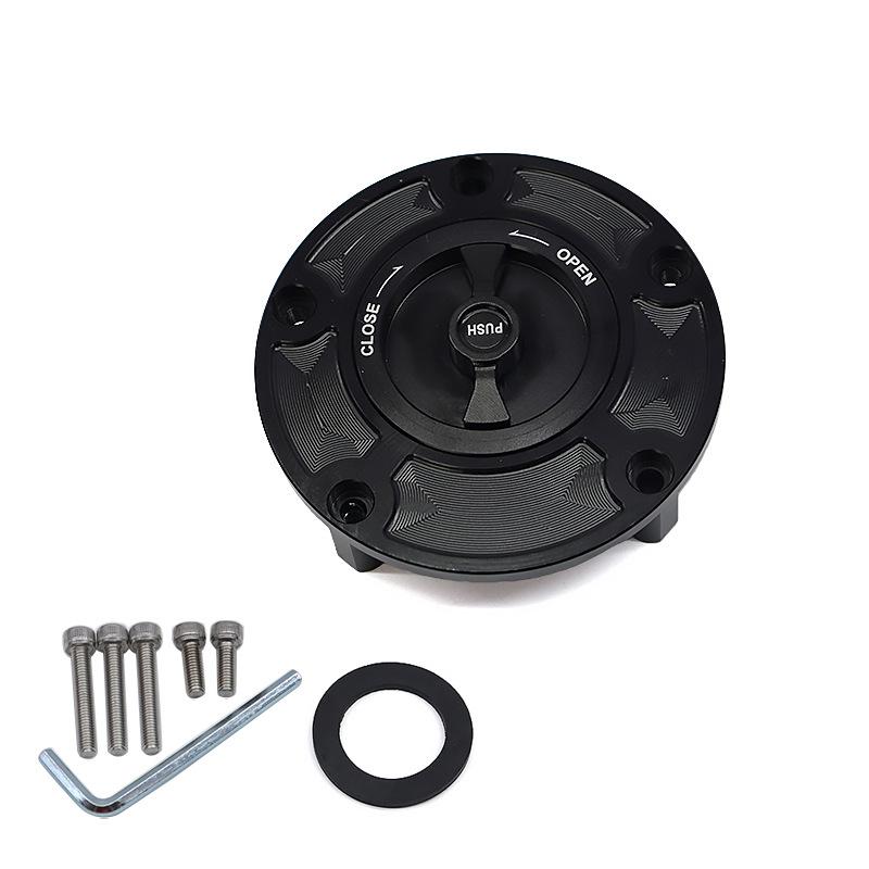 SH-L6005: Quick-release aluminum alloy fuel tank cap for motorcycle modifications.