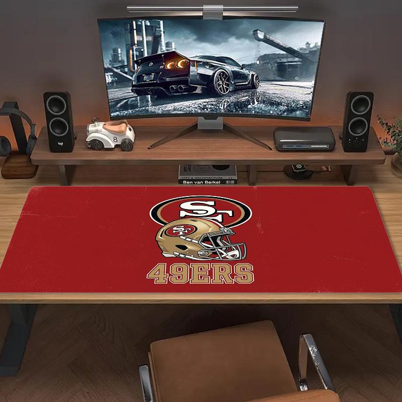 San Francisco 49Ers Mouse Pad Large Gaming Table Cushion Nonslip Laptop Tablet Big Mousepad Xxl Mat Mini Pc Playmat With Lock Edge