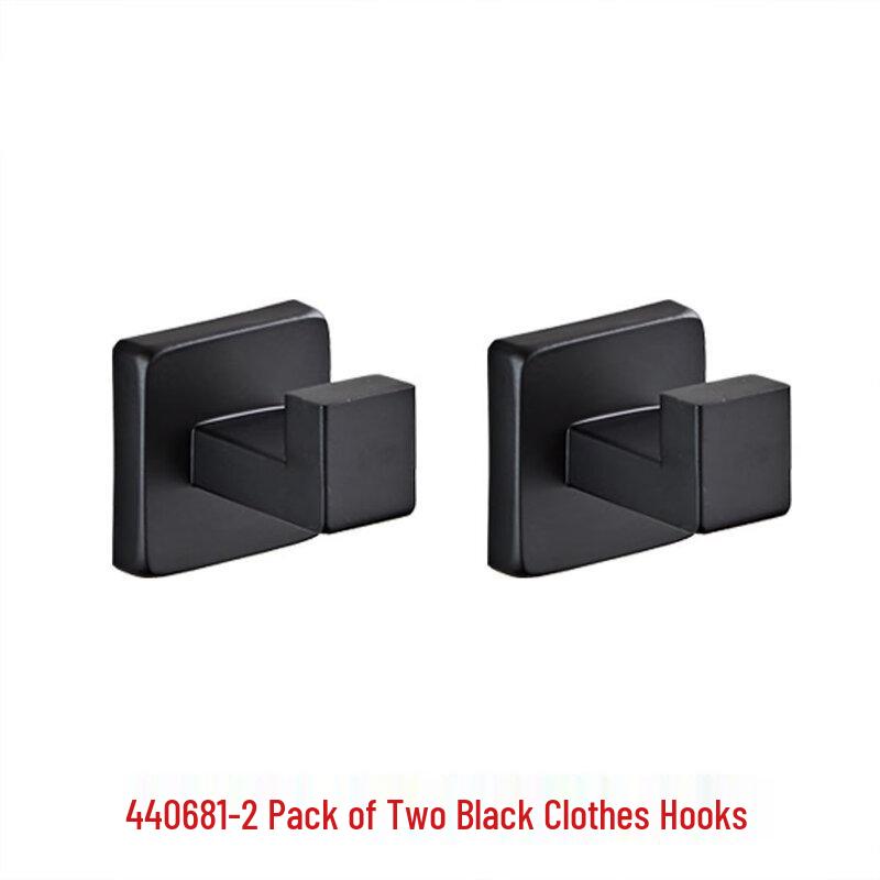 Wall-Mounted Black Single Bathroom Hook