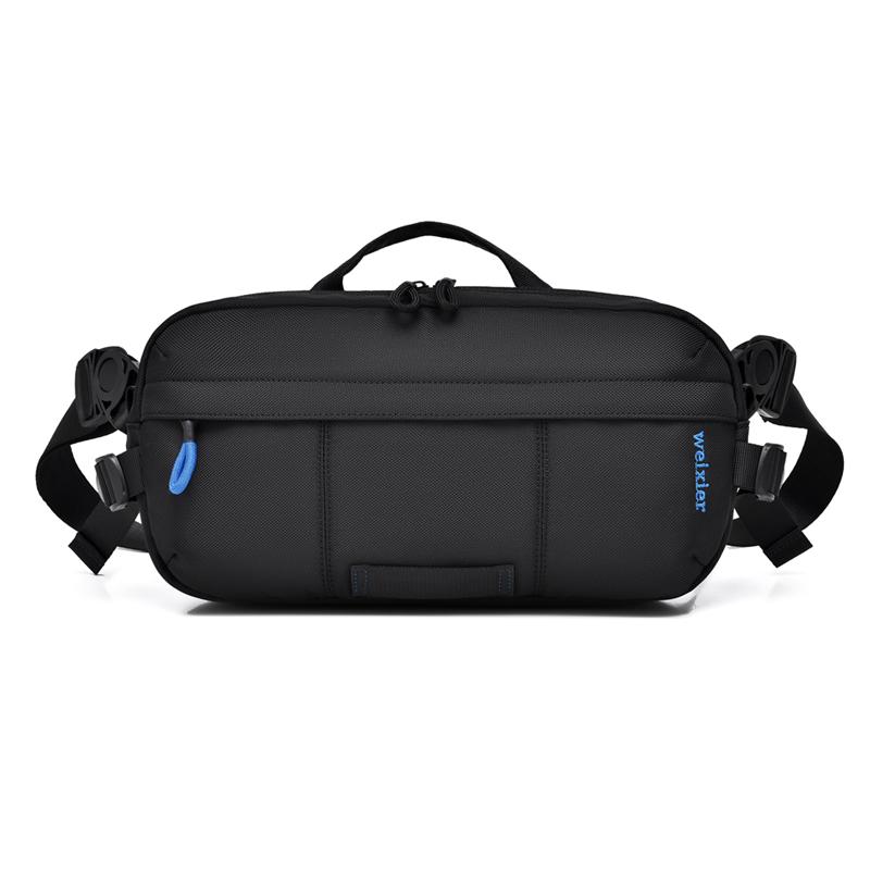 

WEIXIER Мужская сумка через плечо Oxford, водонепроницаемая нагрудная сумка, дорожная сумка-слинг, сумка для работы и бизнеса чёрный