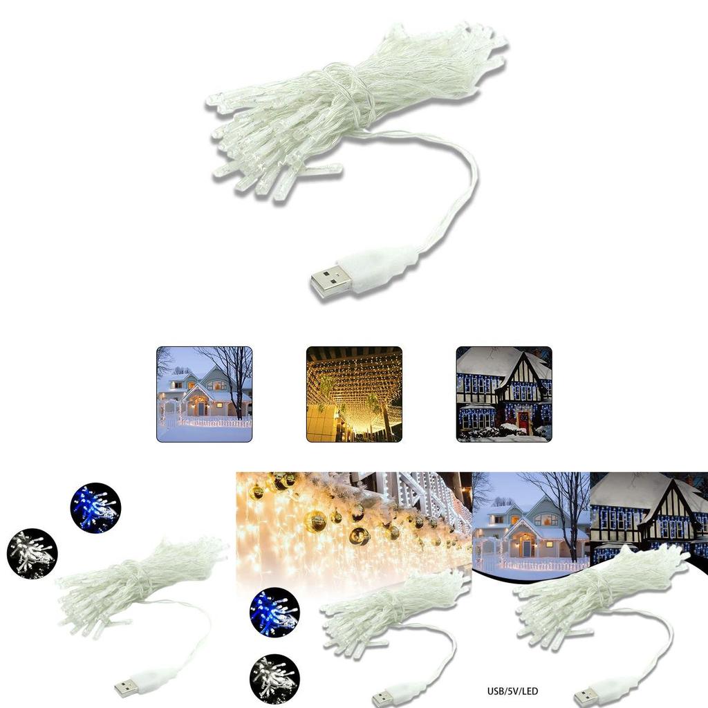 Usb Led String Of Lights With Meteor Shower Effect For Christmas And Holiday Decor