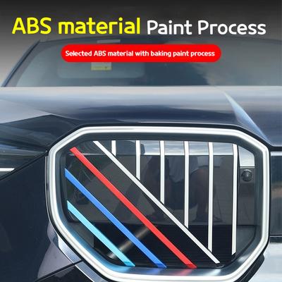 For BMW X3 G45 2025 3Pcs Three-color Buckle Front Grill Grille Bar Strip Buckle Covers Decoration  Car Exterior Accessories