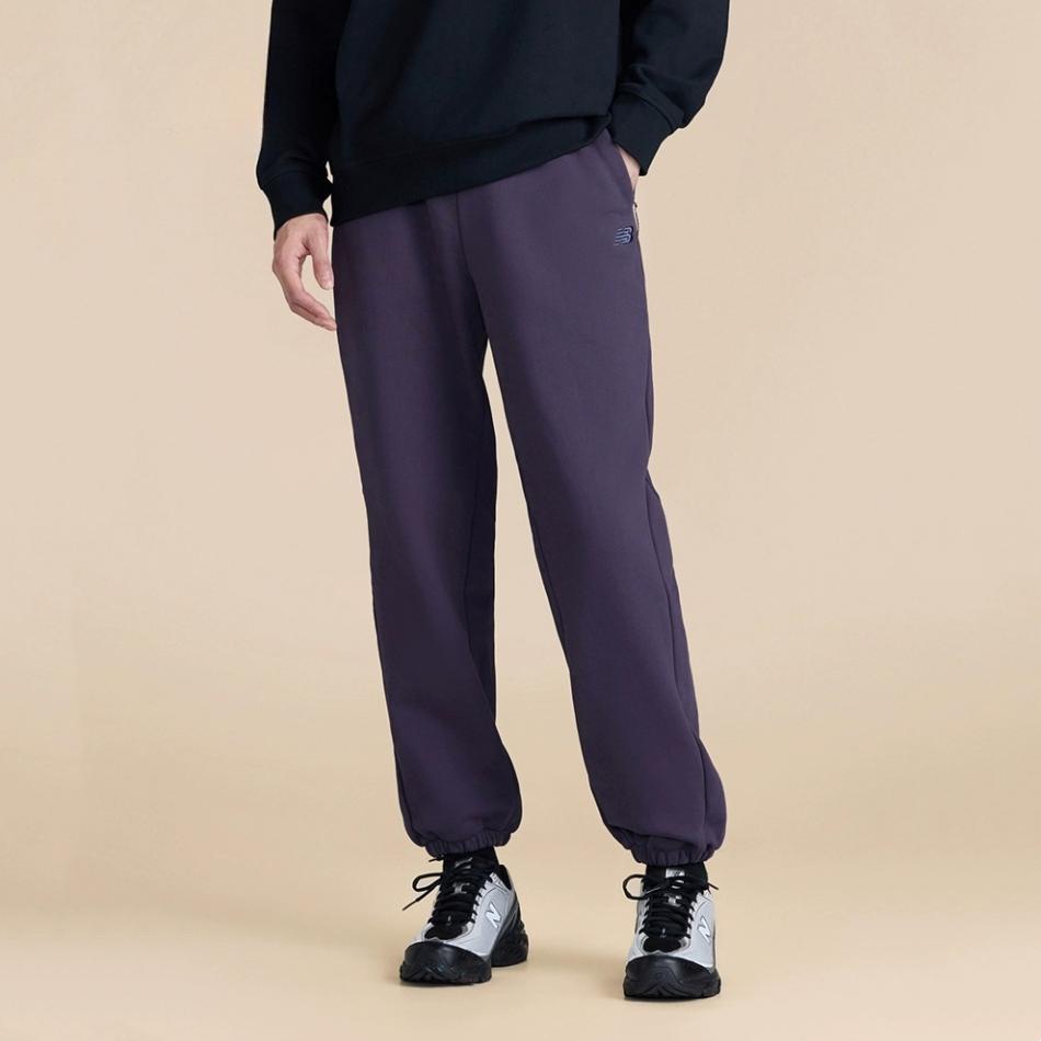 New Balance NB Grey Knitted Sweatpants Unisex Purple MLF19181-PUR