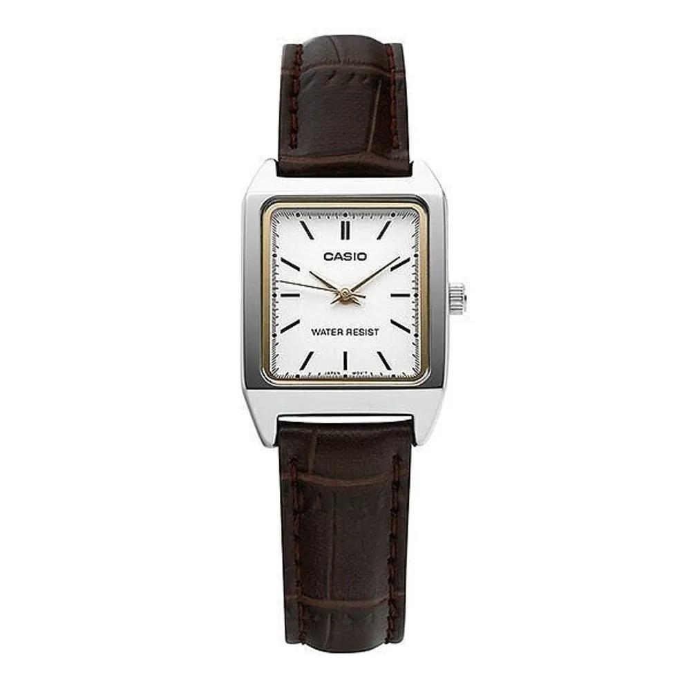 [Cio] Cio Watch LTP-V007L-7E2UDF Analog Women s Leather Watch (P00349748 LTP-V007L-7E2UDF