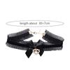 Cute Collar Lolitas Vintage Lace Choker For Women Gothic Bow Knot Bell Necklace