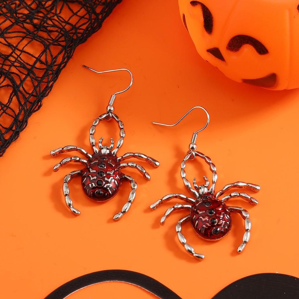 Versatile Dark Style Alloy Spider Geometric Earrings