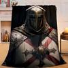 1PC Knights Templar Symbol Flannel Blanket Gift, Suitable for Both Men And Women, Soft Ideal for Beds And Sofa, Birthday Or Christmas Gift