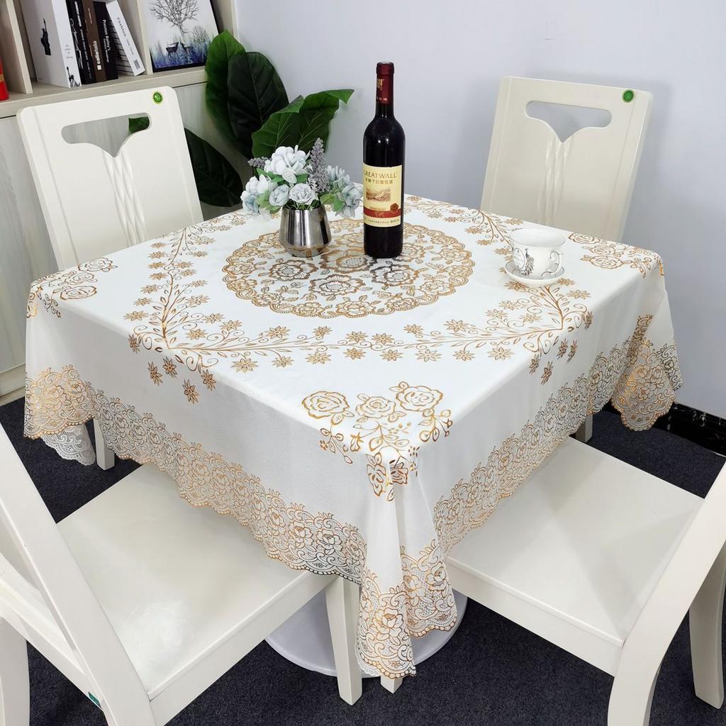 Waterproof, Oil-Proof And Anti-Scalding Coffee Table Tablecloth Leave-In Rectangular Dining Table Cloth Household Living Room Light Luxury Non-Slip