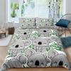 phechion Cartoon Koala Bedding Set Soft Comforter Cover With 1/2pcs Pillow Shams For Kids Adults Microfiber Quilt Cover