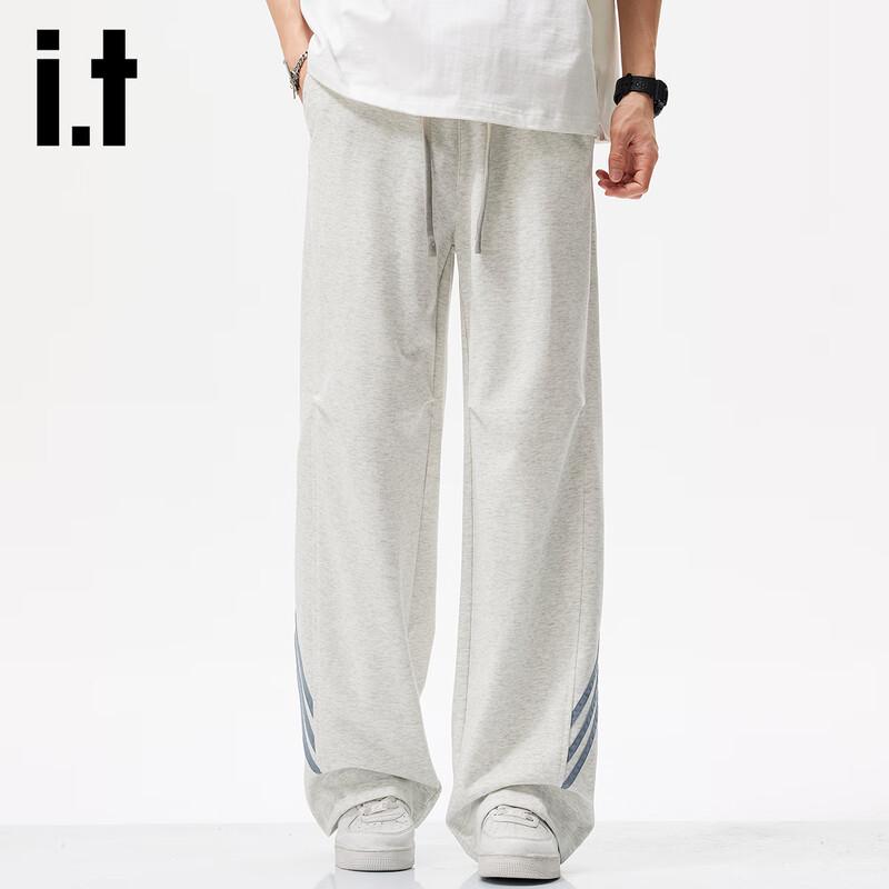 Izzue It Men's Striped Loose Straight Casual Pants