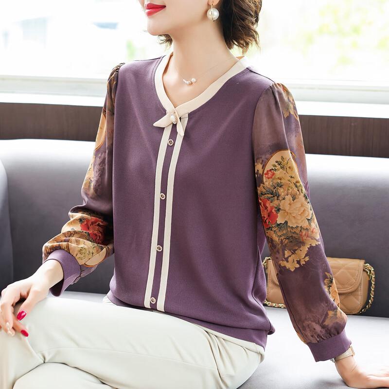 Women s Button-Decorated Long-Sleeve Knitted T-Shirt 3XL
