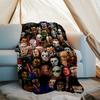 Halloween horror Theme Printed Blanket - Perfect for Couch, Bed, Travel & Outdoor Use | Machine Washable, Cozy & Durable.